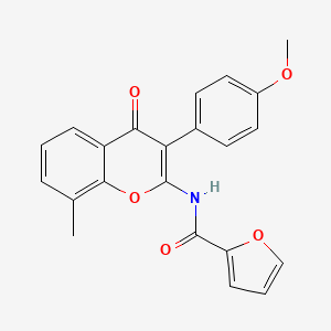 molecular formula C22H17NO5 B2415749 N-[3-(4-methoxyphenyl)-8-methyl-4-oxo-4H-chromen-2-yl]furan-2-carboxamide CAS No. 879769-66-1