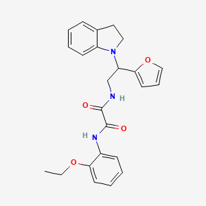 molecular formula C24H25N3O4 B2415755 N1-(2-ethoxyphenyl)-N2-(2-(furan-2-yl)-2-(indolin-1-yl)ethyl)oxalamide CAS No. 898458-53-2