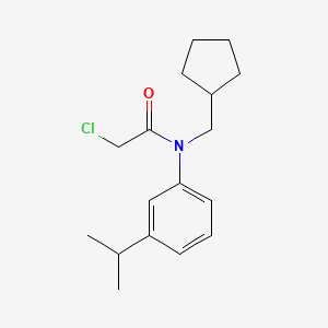 molecular formula C17H24ClNO B2415761 2-chloro-N-(cyclopentylmethyl)-N-(3-propan-2-ylphenyl)acetamide CAS No. 1397192-88-9