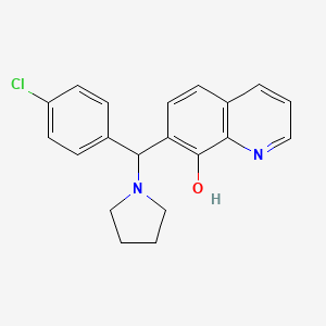 molecular formula C20H19ClN2O B2415771 7-[(4-氯苯基)吡咯烷基甲基]喹啉-8-醇 CAS No. 315697-75-7