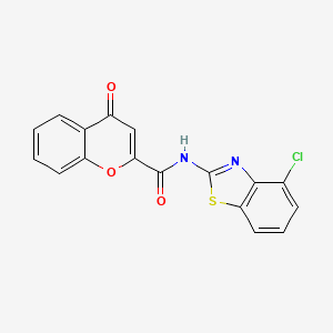 molecular formula C17H9ClN2O3S B2415780 N-(4-chlorobenzo[d]thiazol-2-yl)-4-oxo-4H-chromene-2-carboxamide CAS No. 361166-30-5