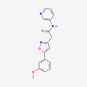 molecular formula C17H15N3O3 B2415782 2-(5-(3-methoxyphenyl)isoxazol-3-yl)-N-(pyridin-3-yl)acetamide CAS No. 952986-57-1