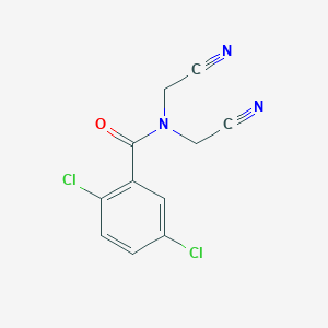 molecular formula C11H7Cl2N3O B241579 2,5-dichloro-N,N-bis(cyanomethyl)benzamide 