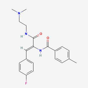 molecular formula C21H24FN3O2 B2415794 (Z)-N-(3-((2-(dimethylamino)ethyl)amino)-1-(4-fluorophenyl)-3-oxoprop-1-en-2-yl)-4-methylbenzamide CAS No. 431934-78-0