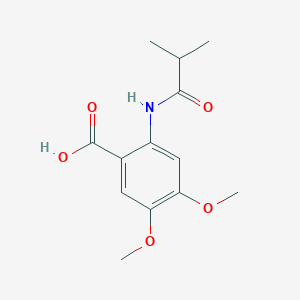 molecular formula C13H17NO5 B2415821 4,5-Dimethoxy-2-(2-methylpropanamido)benzoic acid CAS No. 405898-41-1