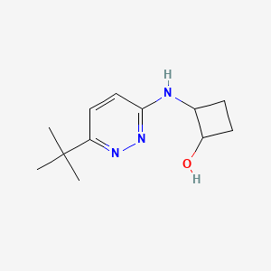 molecular formula C12H19N3O B2415823 2-[(6-Tert-butylpyridazin-3-yl)amino]cyclobutan-1-ol CAS No. 2197453-42-0