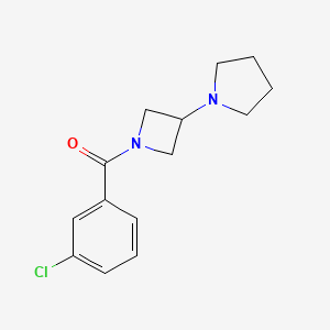 molecular formula C14H17ClN2O B2415826 (3-Chlorophenyl)-(3-pyrrolidin-1-ylazetidin-1-yl)methanone CAS No. 2319850-69-4
