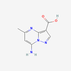 molecular formula C8H8N4O2 B2415837 7-Amino-5-methylpyrazolo[1,5-a]pyrimidine-3-carboxylic acid CAS No. 1541963-87-4
