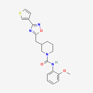 N-(2-methoxyphenyl)-3-((3-(thiophen-3-yl)-1,2,4-oxadiazol-5-yl)methyl)piperidine-1-carboxamide