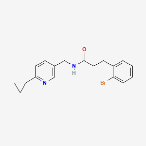 molecular formula C18H19BrN2O B2415883 3-(2-bromophenyl)-N-((6-cyclopropylpyridin-3-yl)methyl)propanamide CAS No. 2320209-68-3