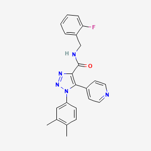 molecular formula C23H20FN5O B2415888 N-{1,3-dimethyl-6-[(4-methylphenyl)sulfonyl]-2-oxo-2,3-dihydro-1H-benzimidazol-5-yl}-2-methoxyacetamide CAS No. 1207055-24-0