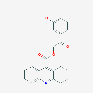 molecular formula C23H21NO4 B2415892 2-(3-Methoxyphenyl)-2-oxoethyl 1,2,3,4-tetrahydroacridine-9-carboxylate CAS No. 868153-45-1
