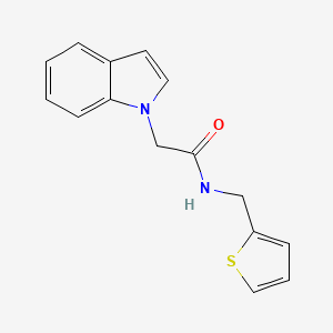molecular formula C15H14N2OS B2415893 2-indol-1-yl-N-(thiophen-2-ylmethyl)acetamide CAS No. 736939-40-5