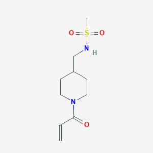 molecular formula C10H18N2O3S B2415895 N-[(1-Prop-2-enoylpiperidin-4-yl)methyl]methanesulfonamide CAS No. 2188733-70-0