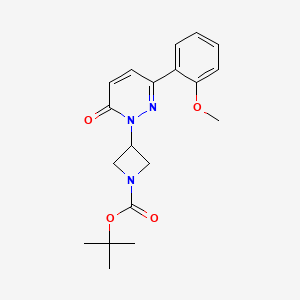 molecular formula C19H23N3O4 B2415896 Tert-butyl 3-[3-(2-methoxyphenyl)-6-oxopyridazin-1-yl]azetidine-1-carboxylate CAS No. 2380190-06-5