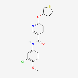molecular formula C17H17ClN2O3S B2415927 N-(3-氯-4-甲氧基苯基)-6-((四氢噻吩-3-基)氧基)烟酰胺 CAS No. 2034237-57-3