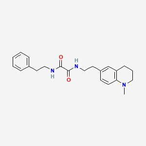 molecular formula C22H27N3O2 B2415939 N1-(2-(1-methyl-1,2,3,4-tetrahydroquinolin-6-yl)ethyl)-N2-phenethyloxalamide CAS No. 946281-45-4