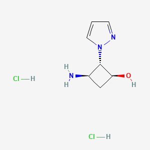 (1S,2S,3R)-3-Amino-2-pyrazol-1-ylcyclobutan-1-ol;dihydrochloride