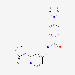 N-{[2-(2-oxopyrrolidin-1-yl)pyridin-4-yl]methyl}-4-(1H-pyrrol-1-yl)benzamide