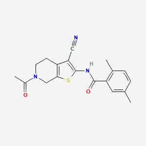 molecular formula C19H19N3O2S B2415965 N-(6-乙酰基-3-氰基-5,7-二氢-4H-噻吩并[2,3-c]吡啶-2-基)-2,5-二甲基苯甲酰胺 CAS No. 941961-80-4