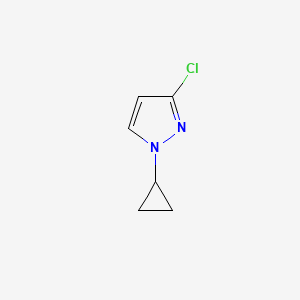 molecular formula C6H7ClN2 B2415969 3-氯-1-环丙基吡唑 CAS No. 1783435-57-3
