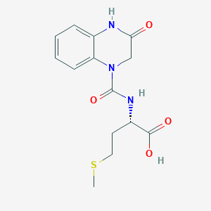 molecular formula C14H17N3O4S B2415984 (2S)-4-methylsulfanyl-2-[(3-oxo-2,4-dihydroquinoxaline-1-carbonyl)amino]butanoic acid CAS No. 1173661-94-3
