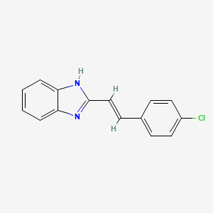 molecular formula C15H11ClN2 B2415985 2-[(E)-2-(4-chlorophenyl)ethenyl]-1H-benzimidazole CAS No. 206982-69-6