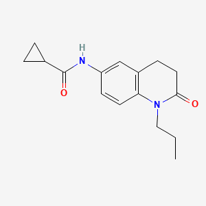 molecular formula C16H20N2O2 B2415997 N-(2-氧代-1-丙基-1,2,3,4-四氢喹啉-6-基)环丙烷甲酰胺 CAS No. 941910-39-0