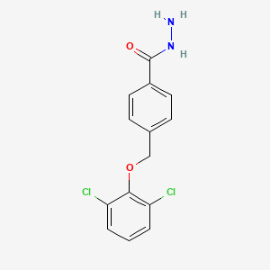 molecular formula C14H12Cl2N2O2 B2416005 4-[(2,6-二氯苯氧基)甲基]苯甲酰肼 CAS No. 861414-79-1