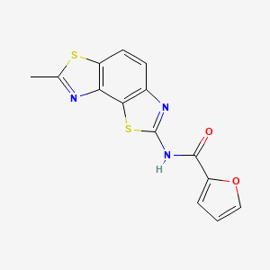 molecular formula C14H9N3O2S2 B2416012 N-(7-méthylbenzo[1,2-d:3,4-d']bis(thiazole)-2-yl)furan-2-carboxamide CAS No. 394227-75-9