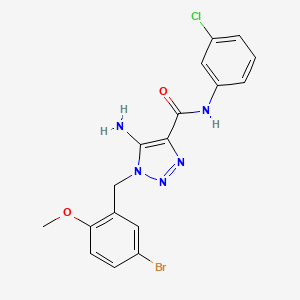 molecular formula C17H15BrClN5O2 B2416013 5-amino-1-(5-bromo-2-methoxybenzyl)-N-(3-chlorophenyl)-1H-1,2,3-triazole-4-carboxamide CAS No. 899737-80-5