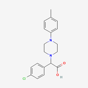 molecular formula C19H21ClN2O2 B2416014 2-(4-Chlorophenyl)-2-(4-(p-tolyl)piperazin-1-yl)acetic acid CAS No. 1439903-78-2