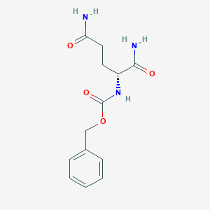 molecular formula C13H17N3O4 B2416022 ベンジル N-[(2R)-1,5-ジアミノ-1,5-ジオキソペンタン-2-イル]カルバメート CAS No. 76491-40-2