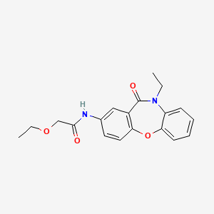 molecular formula C19H20N2O4 B2416023 2-ethoxy-N-(10-ethyl-11-oxo-10,11-dihydrodibenzo[b,f][1,4]oxazepin-2-yl)acetamide CAS No. 922108-19-8