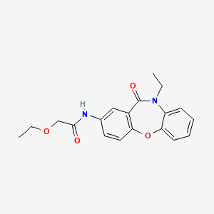 molecular formula C19H20N2O4 B2416023 2-乙氧基-N-(10-乙基-11-氧代-10,11-二氢二苯并[b,f][1,4]恶氮杂卓-2-基)乙酰胺 CAS No. 922108-19-8