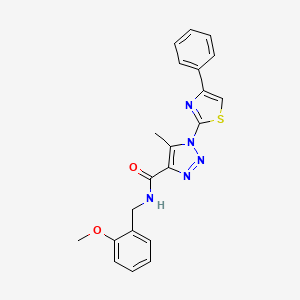 N-(2-methoxybenzyl)-5-methyl-1-(4-phenylthiazol-2-yl)-1H-1,2,3-triazole-4-carboxamide