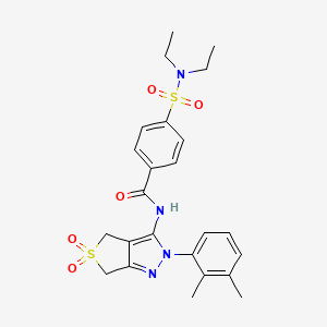 molecular formula C24H28N4O5S2 B2416031 4-(diethylsulfamoyl)-N-[2-(2,3-dimethylphenyl)-5,5-dioxo-4,6-dihydrothieno[3,4-c]pyrazol-3-yl]benzamide CAS No. 450339-19-2