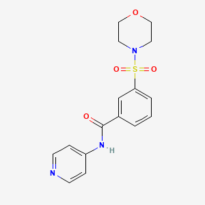 molecular formula C16H17N3O4S B2416032 3-(吗啉磺酰基)-N-(吡啶-4-基)苯甲酰胺 CAS No. 953852-05-6