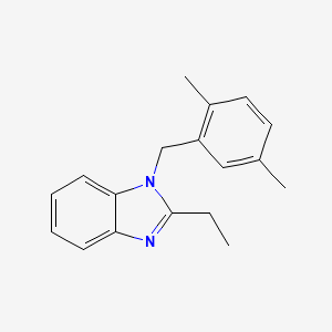 B2416051 1-[(2,5-Dimethylphenyl)methyl]-2-ethylbenzimidazole CAS No. 637324-56-2