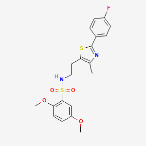 B2416055 N-(2-(2-(4-fluorophenyl)-4-methylthiazol-5-yl)ethyl)-2,5-dimethoxybenzenesulfonamide CAS No. 894006-17-8