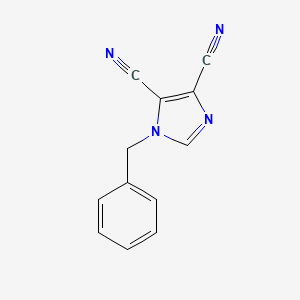 molecular formula C12H8N4 B2416068 1-benzyl-1H-imidazole-4,5-dicarbonitrile CAS No. 123124-90-3