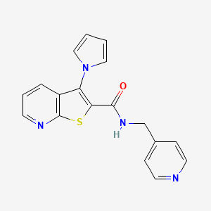 N-(pyridin-4-ylmethyl)-3-(1H-pyrrol-1-yl)thieno[2,3-b]pyridine-2-carboxamide