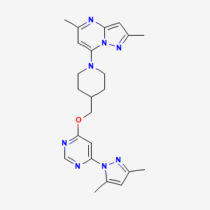 7-[4-[[6-(3,5-Dimethylpyrazol-1-yl)pyrimidin-4-yl]oxymethyl]piperidin-1-yl]-2,5-dimethylpyrazolo[1,5-a]pyrimidine