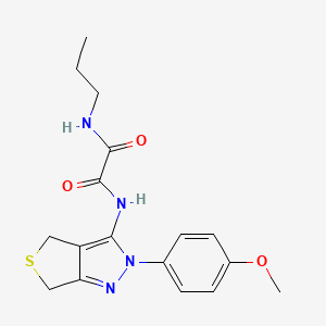 molecular formula C17H20N4O3S B2416084 N'-[2-(4-methoxyphenyl)-4,6-dihydrothieno[3,4-c]pyrazol-3-yl]-N-propyloxamide CAS No. 899741-50-5