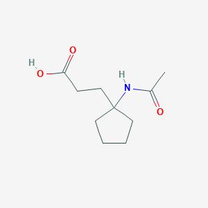 molecular formula C10H17NO3 B2416086 3-(1-Acetamidocyclopentyl)propanoic acid CAS No. 2303816-29-5