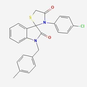 3'-(4-chlorophenyl)-1-(4-methylbenzyl)-4'H-spiro[indole-3,2'-[1,3]thiazolidine]-2,4'(1H)-dione