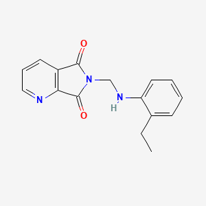 molecular formula C16H15N3O2 B2416089 6-[(2-乙基苯胺)甲基]吡咯并[3,4-b]吡啶-5,7-二酮 CAS No. 867040-87-7