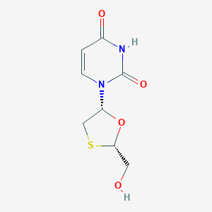molecular formula C8H10N2O4S B241609 1-[(2S,5R)-2-(hydroxymethyl)-1,3-oxathiolan-5-yl]pyrimidine-2,4-dione CAS No. 131086-26-5