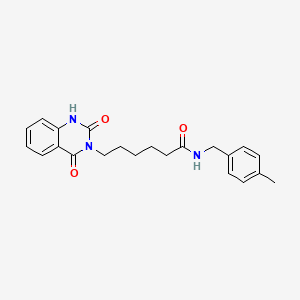 molecular formula C22H25N3O3 B2416098 6-(2,4-dioxo-1H-quinazolin-3-yl)-N-[(4-methylphenyl)methyl]hexanamide CAS No. 896382-16-4