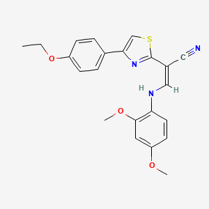 (Z)-3-((2,4-dimethoxyphenyl)amino)-2-(4-(4-ethoxyphenyl)thiazol-2-yl)acrylonitrile